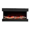 Amantii 40 Inch Tru-View Slim Smart Indoor Outdoor 3 Sided Electric Fireplace