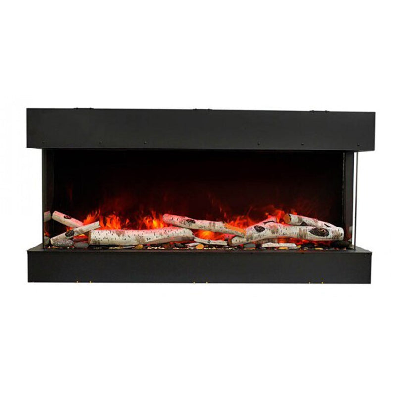 Amantii - Tru-View 60" Three Sided Slim Glass Electric Fireplace