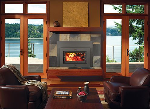 Astria Ladera - BIS EPA Certified Wood-Burning Fireplace, Front Open, Clean-Faced, Ladera EPA Wood Fp, White Stacked