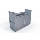 Le Griddle The Big Texan 41” Freestanding Gas Griddle with Cart, 3 Burners, Dual Plate Surface & Fold-Down Side Shelves