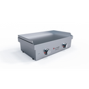 Le Griddle The Ranch Hand 29” Electric Griddle with Cart, Fold-Down Shelves, and Stainless Steel Body