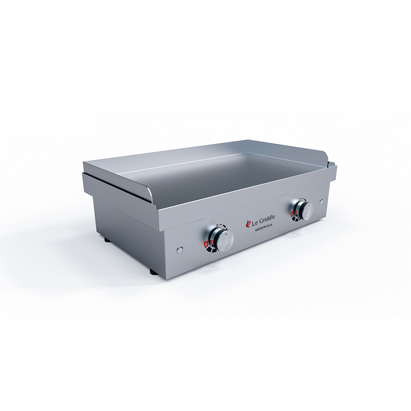 Le Griddle The Ranch Hand 29” Electric Griddle with Cart, Fold-Down Shelves, and Stainless Steel Body