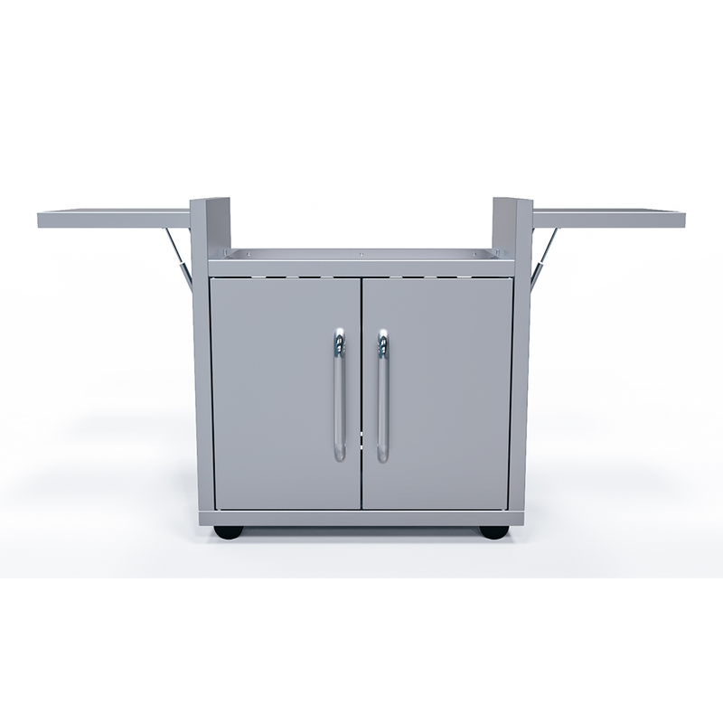 Le Griddle The Ranch Hand 29” Electric Griddle with Cart, Fold-Down Shelves, and Stainless Steel Body