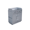 Le Griddle The Ranch Hand 29” Gas Griddle with Cart, Side Shelves, and Stainless Steel Construction