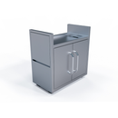 Le Griddle The Ranch Hand 29” Gas Griddle with Cart, Side Shelves, and Stainless Steel Construction