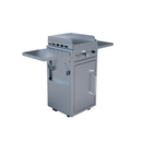 Le Griddle Wee 16” Stainless Steel Gas Griddle with Cart and Fold-Down Side Shelves