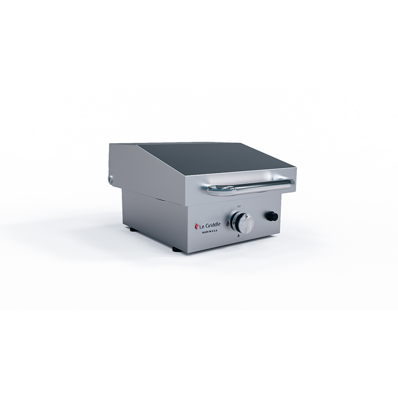 Le Griddle Wee 16” Stainless Steel Gas Griddle with Dual Plate Cooking Surface and Lid