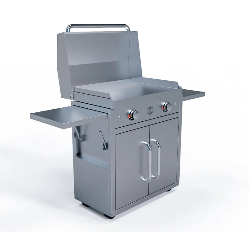 Le Griddle Portable Stainless Cart with Side Shelves for Griddle