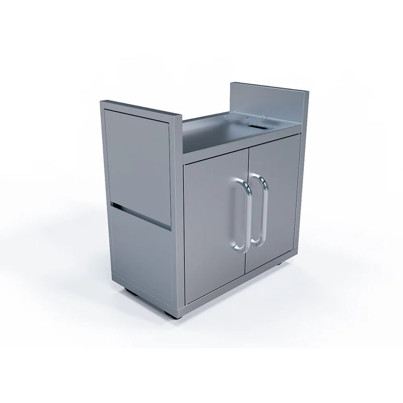 Le Griddle Portable Stainless Cart with Side Shelves for Griddle