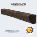 Lexington Hearth Cabin Pine 72" Hand-Painted Non-Combustible Roasted Chestnut Mantel Shelf Kit