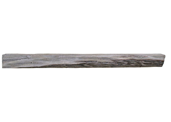 Lexington Hearth Cabin Pine 60" Hand-Painted Non-Combustible Weathered Gray Mantel Shelf Kit