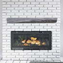 Lexington Hearth Cabin Pine 72" Hand-Painted Non-Combustible Weathered Gray Mantel Shelf Kit