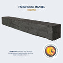 Lexington Hearth Farmhouse 84" Hand-Painted Non-Combustible Eclipse Mantel Shelf Kit