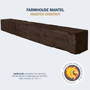 Lexington Hearth Farmhouse 72" Hand-Painted Non-Combustible Roasted Chestnut Mantel Shelf Kit