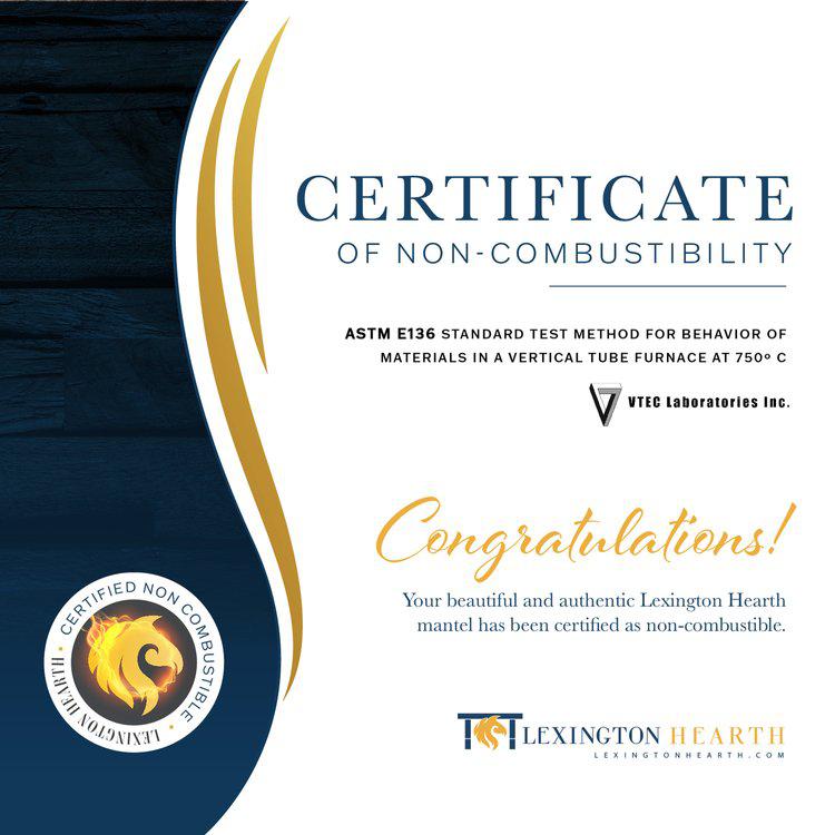 Lexington Hearth Farmhouse 72" Hand-Painted Non-Combustible Maduro Mantel Shelf Kit