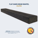 Lexington Hearth Flat Sawn Beam 72" Handcrafted Non-Combustible Eclipse Mantel Shelf Kit
