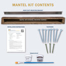 Lexington Hearth Flat Sawn Beam 72" Hand-Painted Non-Combustible Pale Honey Mantel Shelf Kit