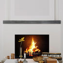 Lexington Hearth Flat Sawn Beam 72" Hand-Painted Non-Combustible Weathered Gray Mantel Shelf Kit
