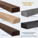 Lexington Hearth Flat Sawn Beam 72" Hand-Painted Non-Combustible Weathered Gray Mantel Shelf Kit