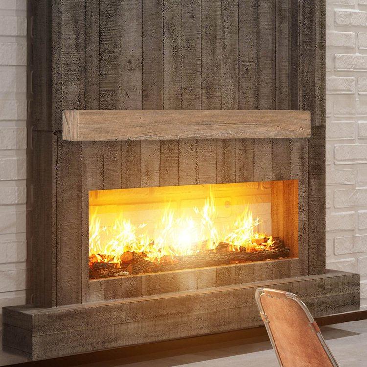 Lexington Hearth Grist Mill 60" Handcrafted Non-Combustible Pale Honey Mantel Shelf Kit