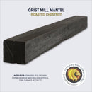 Lexington Hearth Grist Mill 60" Handcrafted Non-Combustible Roasted Chestnut Mantel Shelf Kit