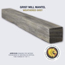 Lexington Hearth Grist Mill 60" Hand-Painted Non-Combustible Weathered Gray Mantel Shelf Kit