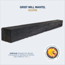 Lexington Hearth Grist Mill 72" Handcrafted Non-Combustible Eclipse Mantel Shelf Kit