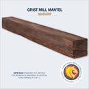 Lexington Hearth Grist Mill 72" Handcrafted Non-Combustible Maduro Mantel Shelf Kit