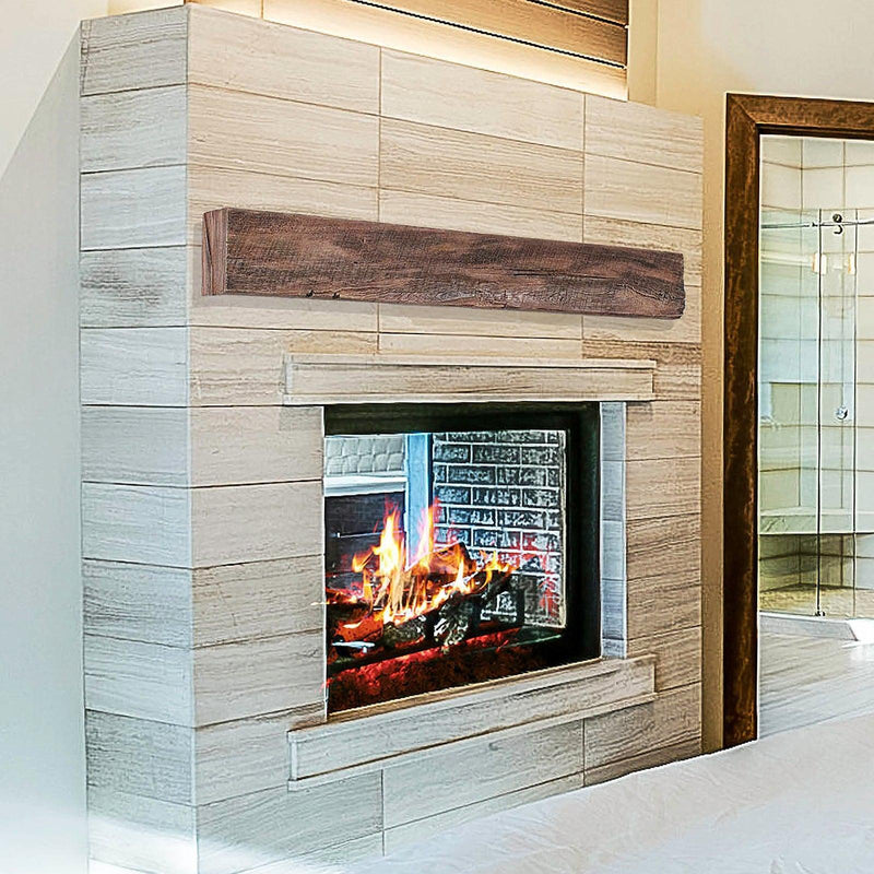 Lexington Hearth Grist Mill 72" Handcrafted Non-Combustible Maduro Mantel Shelf Kit