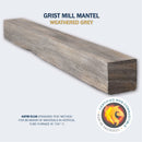Lexington Hearth Grist Mill 72" Handcrafted Non-Combustible Weathered Gray Mantel Shelf Kit