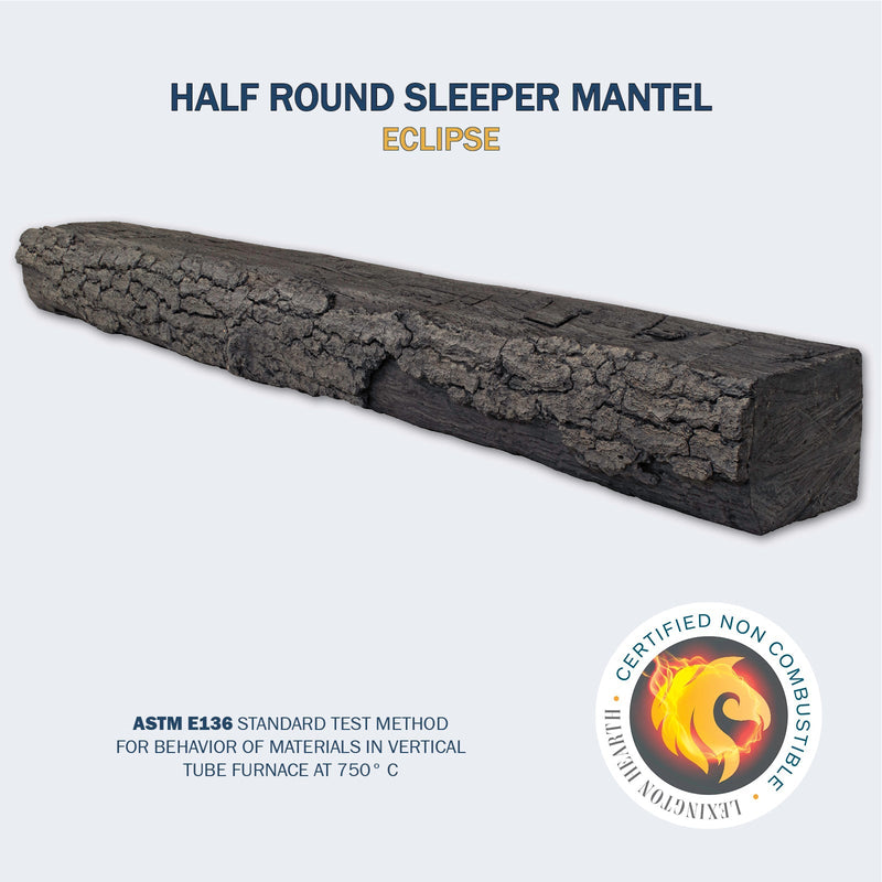 Lexington Hearth Half-Round Sleeper 60" Handcrafted Non-Combustible Eclipse Mantel Shelf Kit