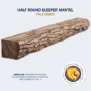 Lexington Hearth Half-Round Sleeper 60" Handcrafted Non-Combustible Pale Honey Mantel Shelf Kit