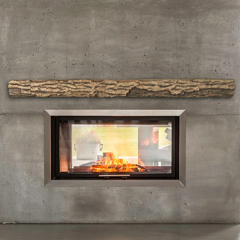 Lexington Hearth Half-Round Sleeper 60" Handcrafted Non-Combustible Pale Honey Mantel Shelf Kit