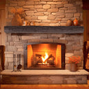 Lexington Hearth Half-Round Sleeper 60" Handcrafted Non-Combustible Roasted Chestnut Mantel Shelf Kit