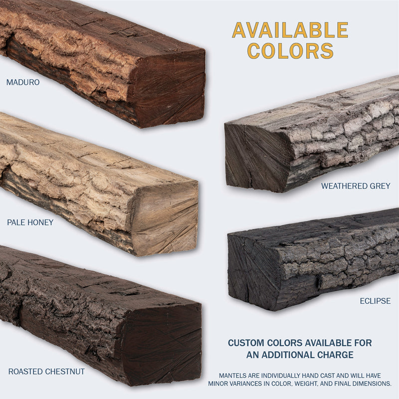 Lexington Hearth Half-Round Sleeper 72" Hand-Painted Non-Combustible Pale Honey Mantel Shelf Kit