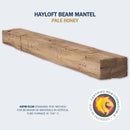 Lexington Hearth Hayloft Beam 60" Hand-Painted Non-Combustible Pale Honey Mantel Shelf Kit