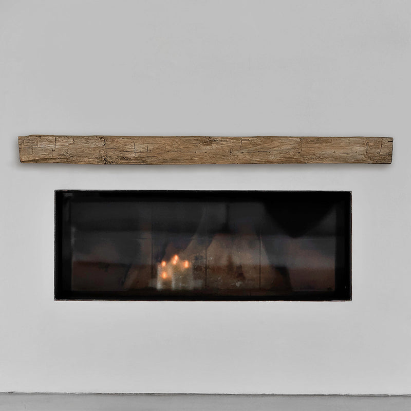 Lexington Hearth Hayloft Beam 60" Hand-Painted Non-Combustible Pale Honey Mantel Shelf Kit