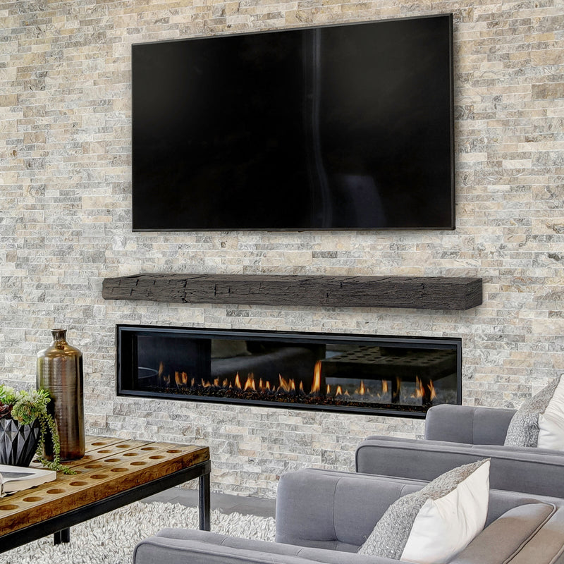 Lexington Hearth Hayloft Beam 72" Hand-Painted Non-Combustible Eclipse Mantel Shelf Kit