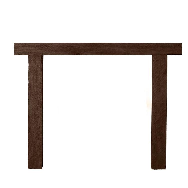 Lexington Hearth Hitching Post 3-Piece Roasted Chestnut Mantel Surround Kit with Handcrafted Detailing