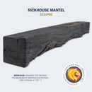 Lexington Hearth Rickhouse 60" Non-Combustible  Eclipse Mantel Shelf Kit with Handcrafted Detailing
