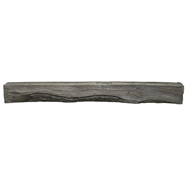Lexington Hearth Rickhouse 60" Hand-Painted Non-Combustible Weathered Gray Mantel Shelf Kit