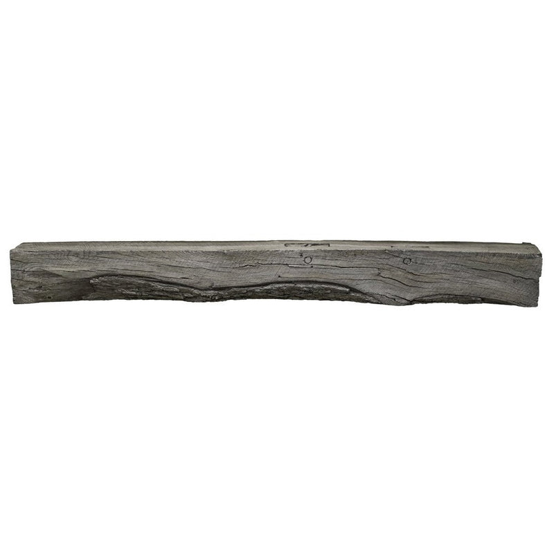 Lexington Hearth Rickhouse 60" Hand-Painted Non-Combustible Weathered Gray Mantel Shelf Kit