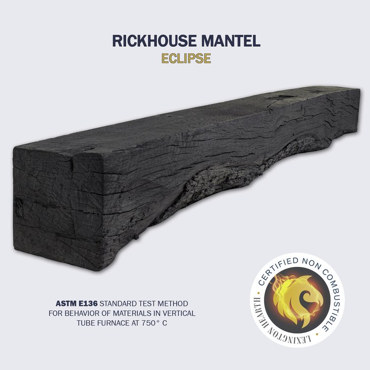 Lexington Hearth Rickhouse 72" Hand-Painted Non-Combustible Eclipse Mantel Shelf Kit