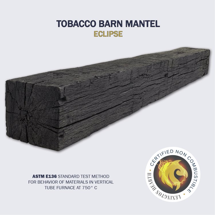 Lexington Hearth Tobacco Barn 60" Hand-Painted Non-Combustible Eclipse Mantel Shelf Kit