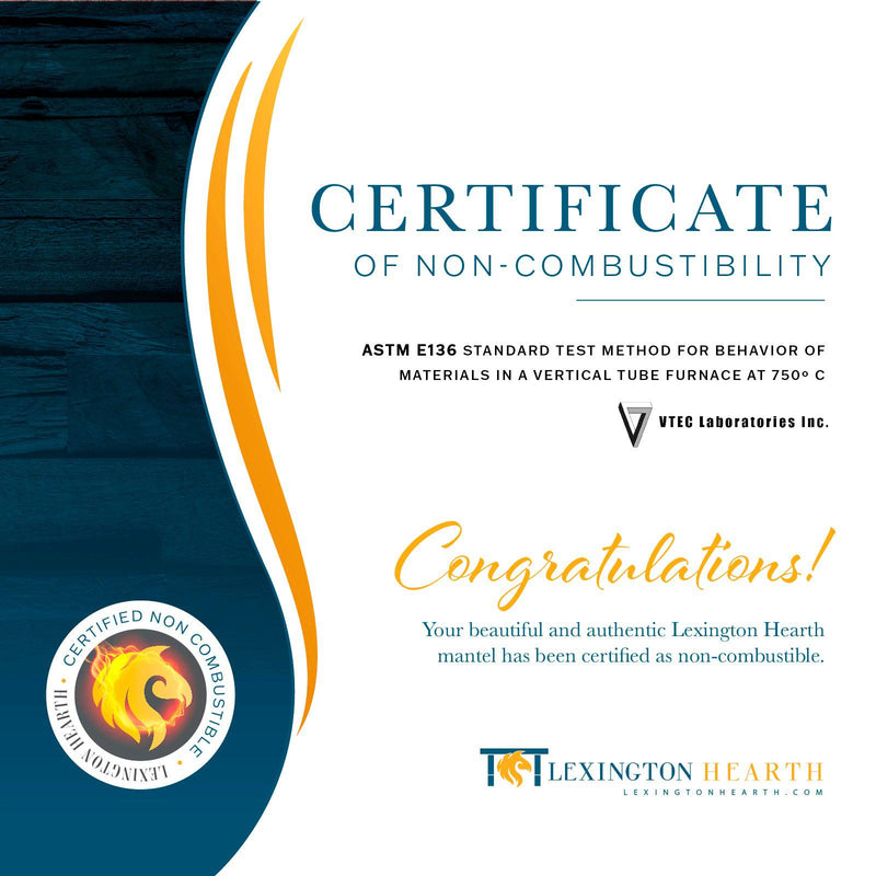 Lexington Hearth Tobacco Barn 60" Handcrafted Non-Combustible Maduro Mantel Shelf Kit