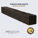 Lexington Hearth Tobacco Barn 72" Hand-Painted Non-Combustible Roasted Chestnut Mantel Shelf Kit