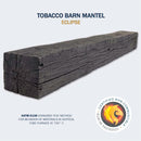 Lexington Hearth Tobacco Barn 72" Handcrafted Non-Combustible Eclipse Mantel Shelf Kit
