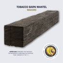 Lexington Hearth Tobacco Barn 72" Handcrafted Non-Combustible Maduro Mantel Shelf Kit