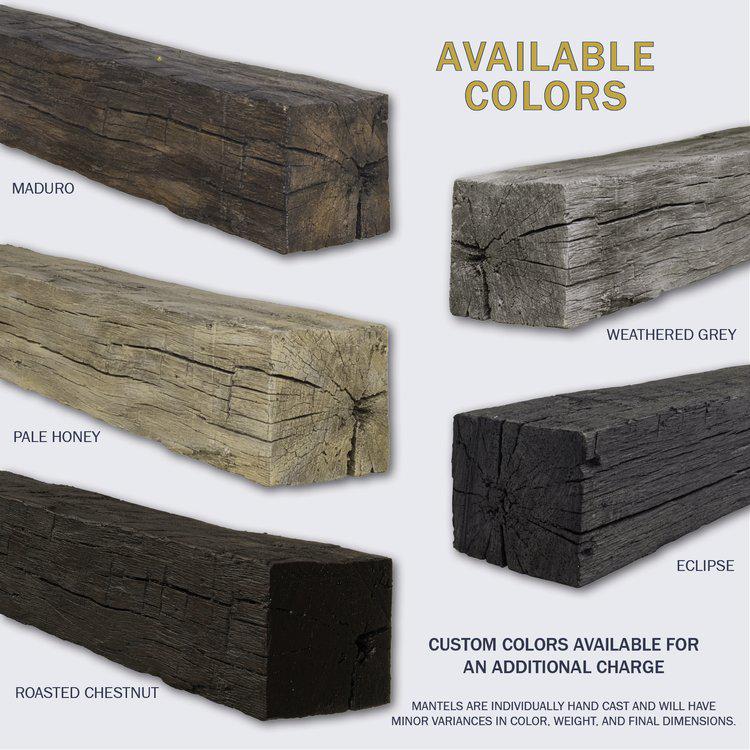 Lexington Hearth Tobacco Barn 72" Handcrafted Non-Combustible Maduro Mantel Shelf Kit