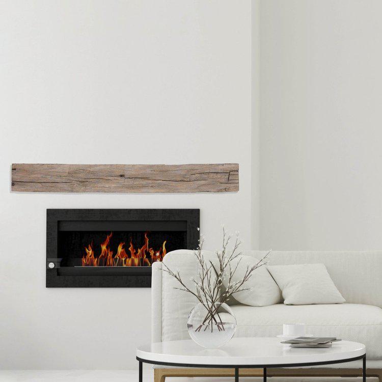 Lexington Hearth Tobacco Barn 72" Handcrafted Non-Combustible Pale Honey Mantel Shelf Kit